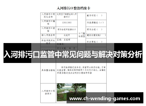 入河排污口监管中常见问题与解决对策分析