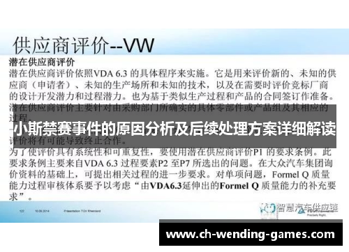 小斯禁赛事件的原因分析及后续处理方案详细解读